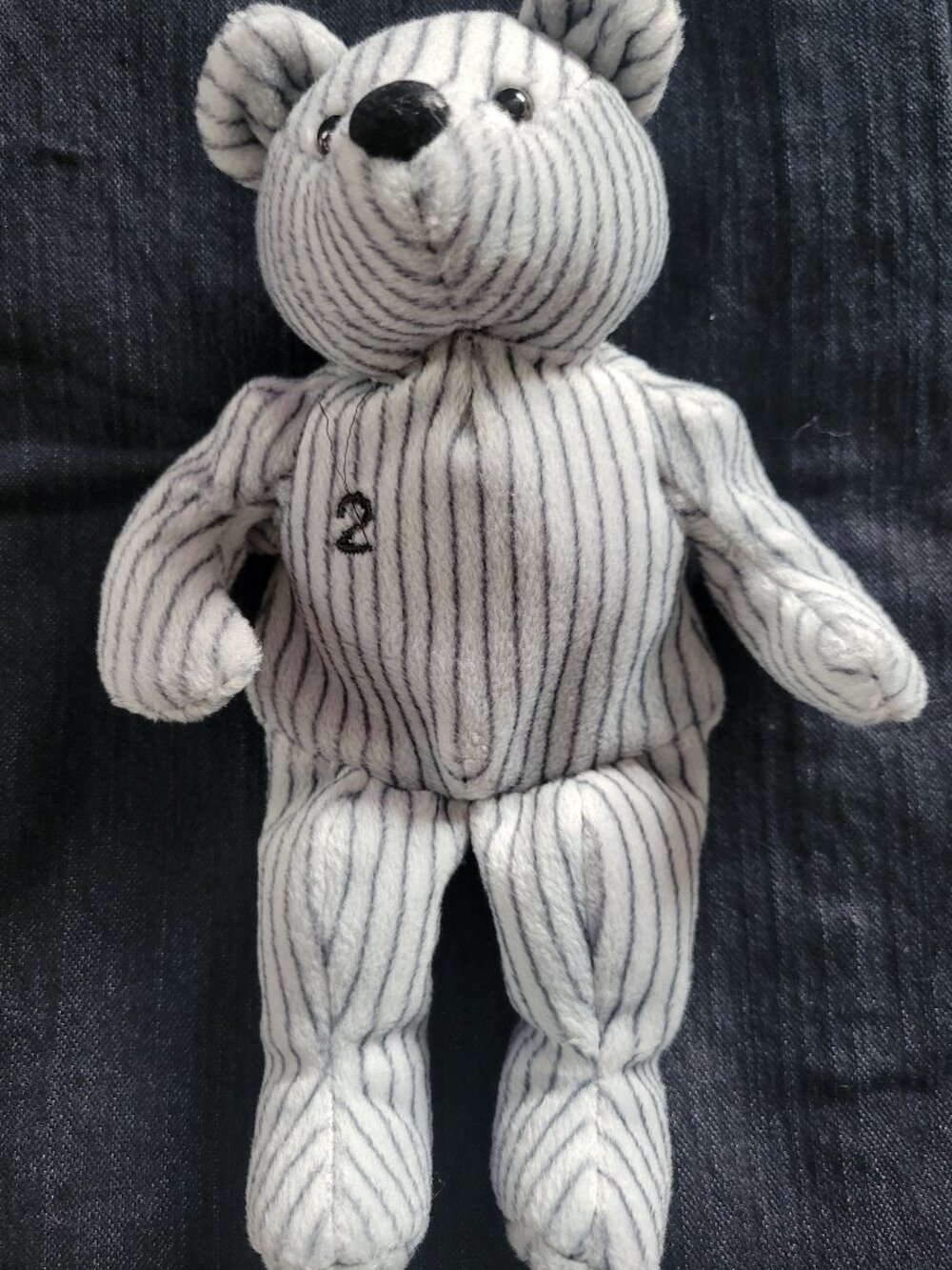 1998 Derek Jeter #2 "Salvino's Bamm Beano's" Plush Bear Small Toy